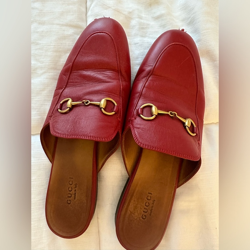 Red Gucci Princetown Loafer